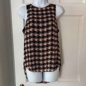 Rag & Bone silk/lamb leather tank M